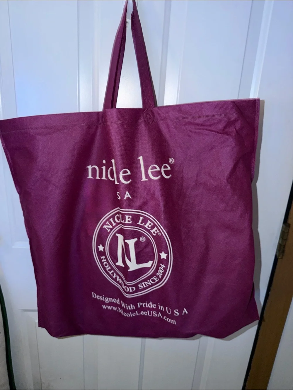 Nicole Lee Purple Shoulder Bag with Colorblock Accent
